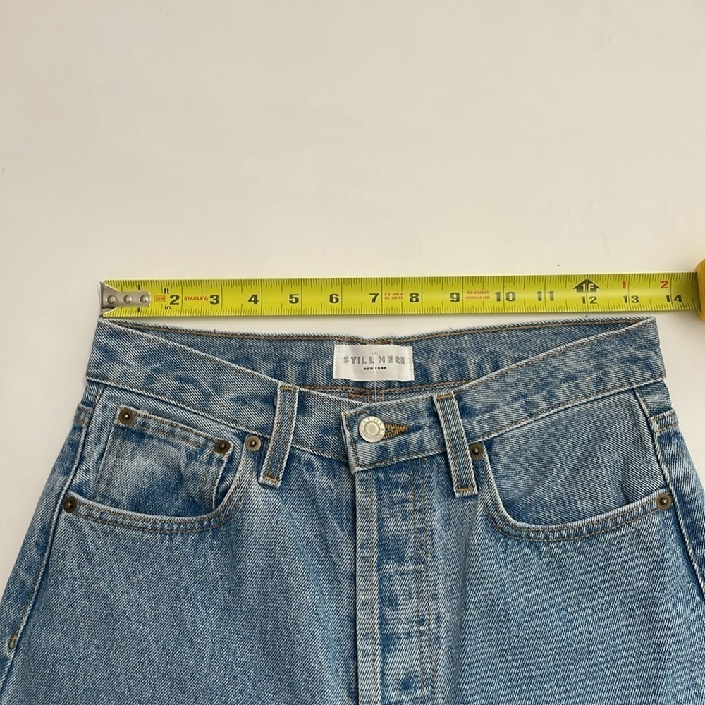 STILL HERE embroidered straight leg high waisted jeans - Picture 13 of 13